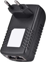 18V 1A 100M PoE Injector EU Plug - Silver Network Port - 1