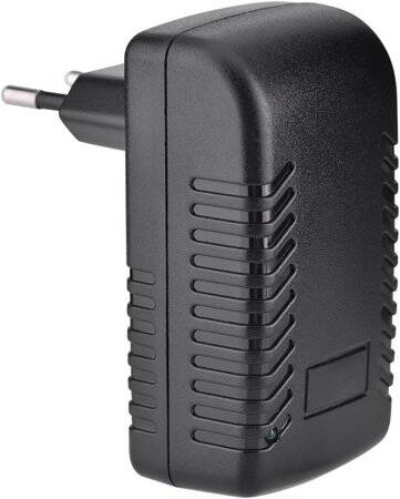18V 1A 100M PoE Injector EU Plug - Silver Network Port - 2