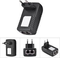 18V 1A 100M PoE Injector EU Plug - Silver Network Port - 5