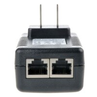 18V 1A 100M PoE Injector US Plug - Silver Network Port - 2