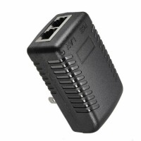 18V 1A 100M PoE Injector US Plug - Silver Network Port - 3