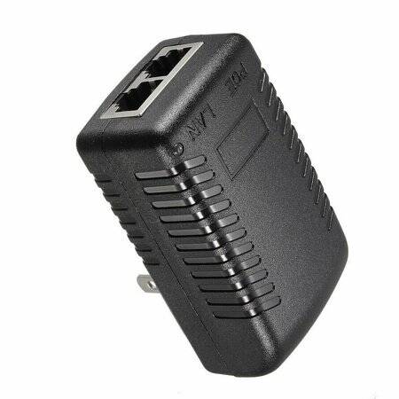 18V 1A 100M PoE Injector US Plug - Silver Network Port - 3