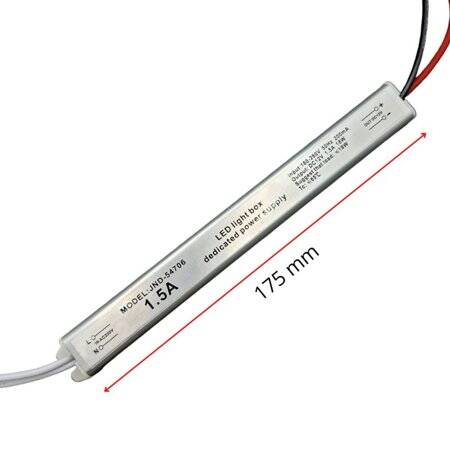 18W 12V 1.5A Ultra Thin Strip Power Supply - 5