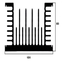 192-193AS470 AL.SOĞUTUCU ALÜMİNYUM SOĞUTUCU L=470MM - 1