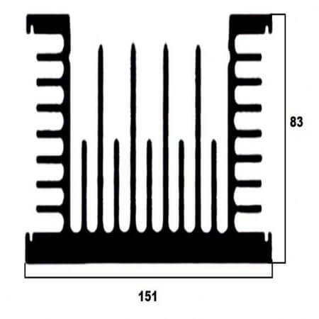 192-193AS470 AL.SOĞUTUCU ALÜMİNYUM SOĞUTUCU L=470MM - 1