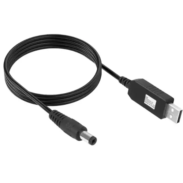 1m Wire 5V 2A to 12V 1A USB Booster Cable DC5.5x2.1MM without LED - 1