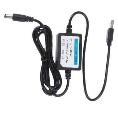 1m Wire 5V 2A to 9V 1A USB Booster Cable DC5.5x2.1MM without LED - 1
