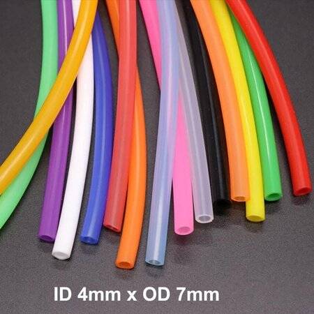 1Meter Green Silicone Tube Flexible Rubber Hose Drink Water Pipe Food Grade Connector ID 4mm X 7mm OD - 2