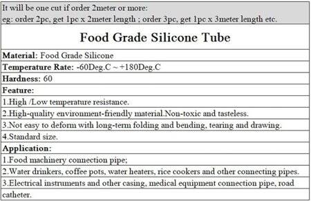 1Meter Rose Red Silicone Tube Flexible Rubber Hose Drink Water Pipe Food Grade Connector ID 5mm X 7mm OD - 3