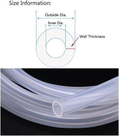 1Meter Transparent Silicone Tube Flexible Rubber Hose Drink Water Pipe Food Grade Connector ID 5mm X 9mm OD - 2