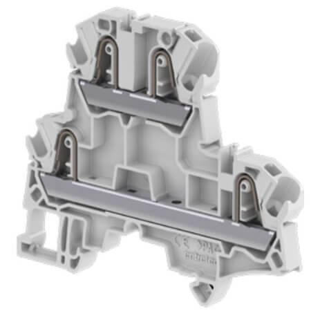 1SNK706210R0000 DIN RAIL T.B.4mm² PI-SPRING GRAY ZK4-D2 - 1