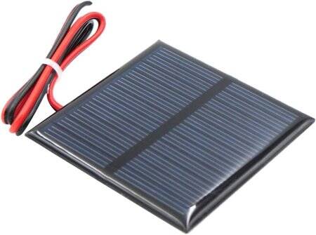 1V 500MA Glue Drop Solar Panel With Lead 15cm Size:60x60mm - 2