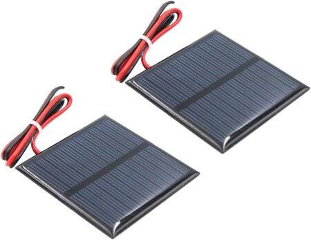 1V 500MA Glue Drop Solar Panel With Lead 15cm Size:60x60mm - 3