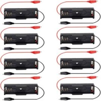 1x AA Battery Holder Box With Alligator Clips - 1