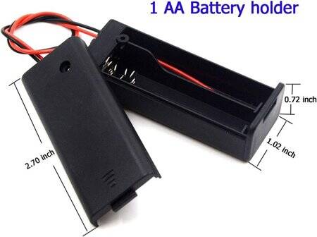 1x AA Battery Holder Box With Switch And Cover - 2
