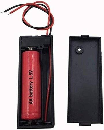 1x AA Battery Holder Box With Switch And Cover - 4