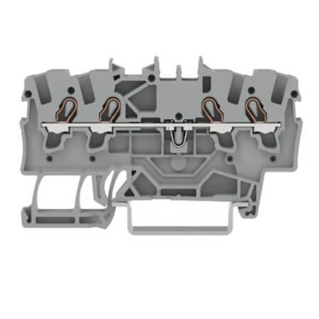 2001-1401 DIN RAIL T.B.2.5mm² P4 PI-SPRING GRAY - 1