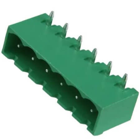 20020110-H061A01LF TERM.BLK.5.08MM 6P 90C MALE GREEN - 1