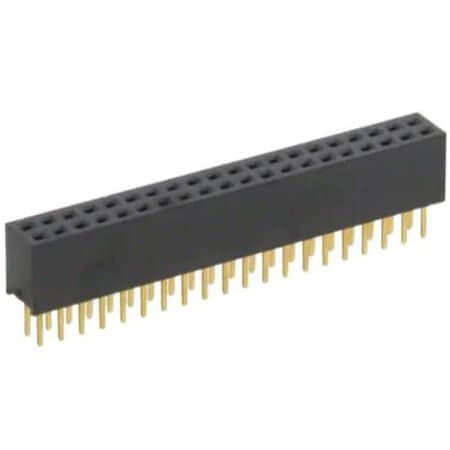 20021311-00040T4LF FEMALE HEADER 40PIN(2x20) 1.27mm THT V/T - 1