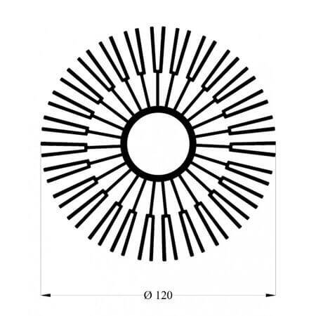2003ASL120 AL.SOĞUTUCU ALÜMİNYUM SOĞUTUCU D=120MM L=120MM - 1
