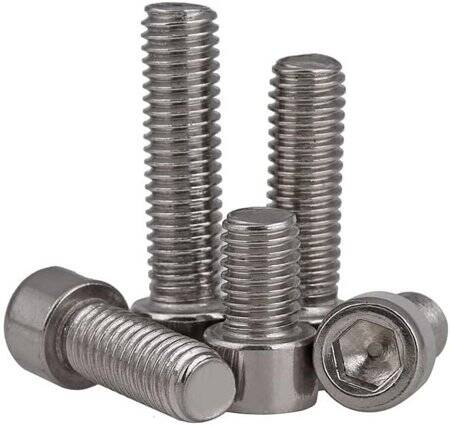 201 Paslanmaz Çelik Silindirik Altıgen Soket Başlı Vida M3 8mm - 1