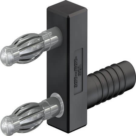 20.1010-21 4 MM CONNECTING PLUG BLACK - 1