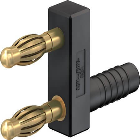 20.1020-21 4 MM CONNECTING PLUG BLACK - 1