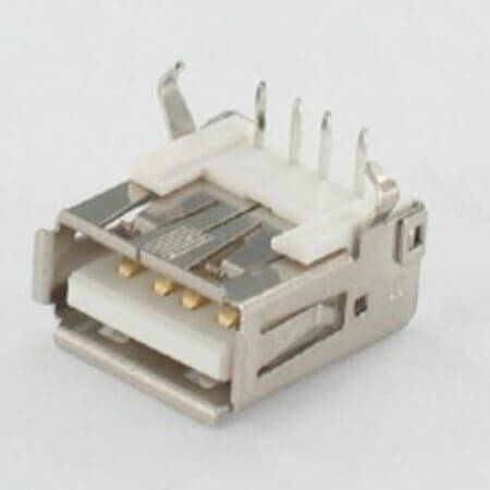 205B-DAN0-R CONNECTOR USB A TYPE FEMALE THT R/A W/O PEG - 1