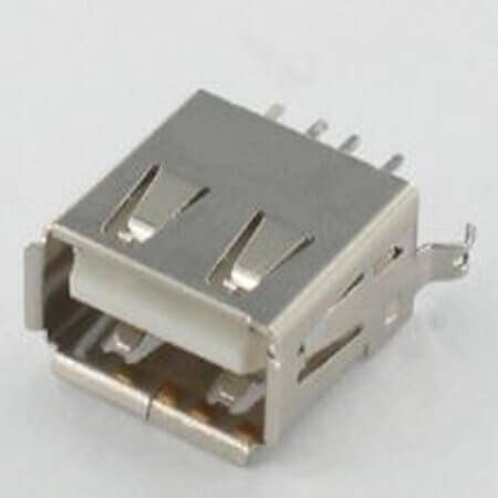 205C-DAN0-R02 CONN.USB 2.0 A TYPE THT V/T FEMALE W/KINK W/O PEG - 1
