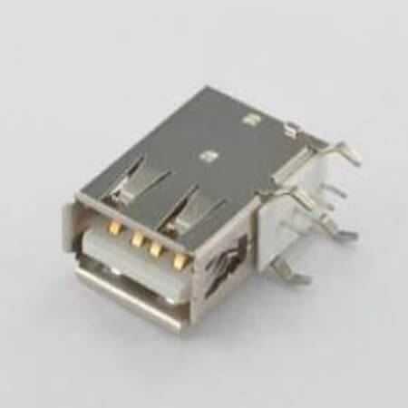 205F-DAN0-R CONNECTOR USB A TYPE FEMALE THT R/A W/O PEG FLANK - 1