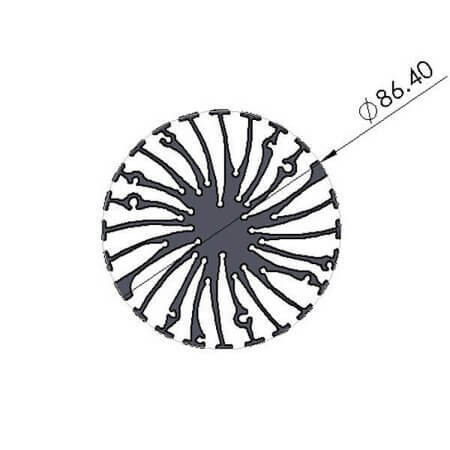 2086ASL66 AL.SOĞUTUCU ALÜMİNYUM SOĞUTUCU D=86.40 L=66MM - 1