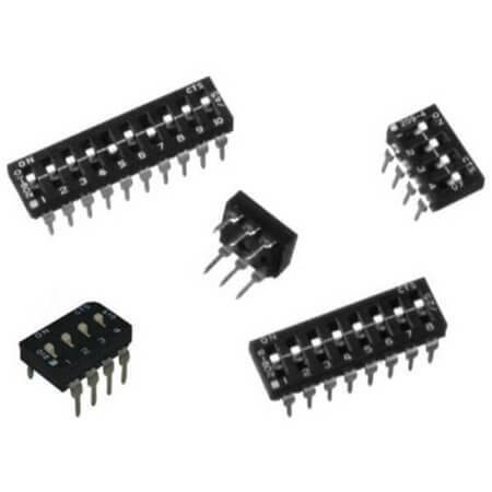 209-2MS SWITCH DIP 2 Pos. SPST 100mA 24VDC THT V/T - 1