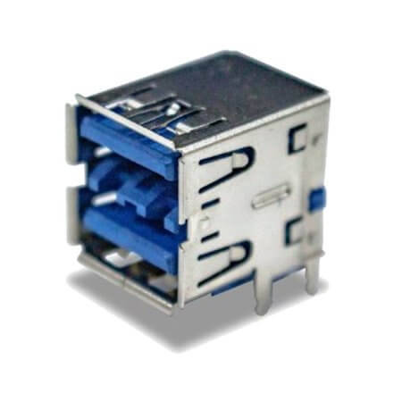 209B-DA06 CONN.MICRO USB 3.0 A TYPE THT R/A DUAL PORT - 1