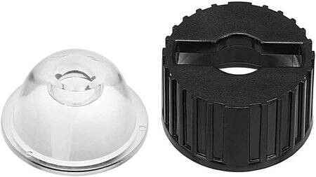 20mm LED Lamp Bead Lens 10 Degrees With Black Flat Mouth Lampshade (Apply to 1W 3W 5W RGB LED) - 3