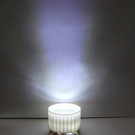 20mm LED Lamp Bead Lens 8 Degrees With White Flat Mouth Lampshade (Apply to 1W 3W 5W RGB LED) - 5