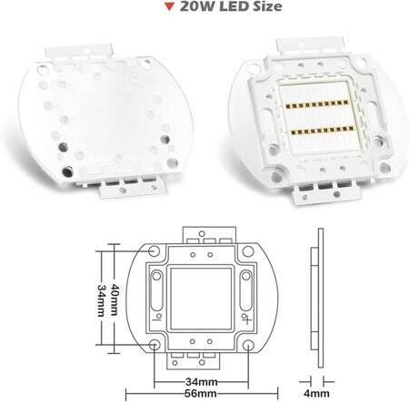 20W SMD High Power LED Bulb 850nm Infrared - 4