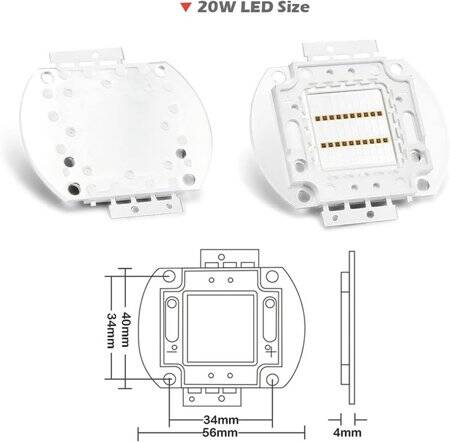 20W SMD High Power LED Bulb 940nm Infrared - 2