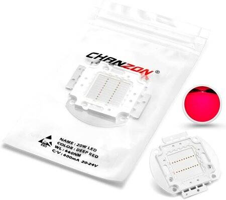 20W SMD High Power LED Bulb Plant Red - 4