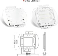 20W SMD High Power LED Bulb Pure Green - 4