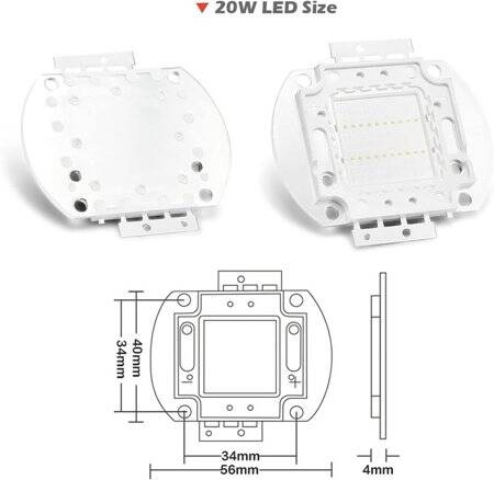 20W SMD High Power LED Bulb Pure Green - 4