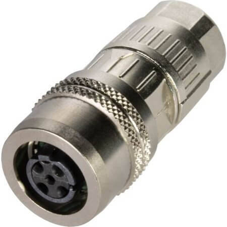 21038812430 CONN. MICRO JACK HOUSING 4PIN PANEL MOUNT - 1