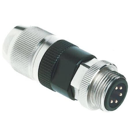 21041161505 CONNECTOR MICRO JACK 5PIN (4 + PE) PLUG, MALE PINS - 1