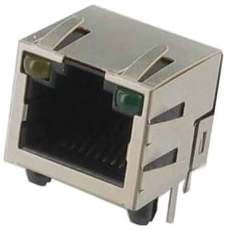 211A-11CAA-R01 MODULAR JACK THT R/A 8P8C (RJ45,Ethernet) Y/G - 1