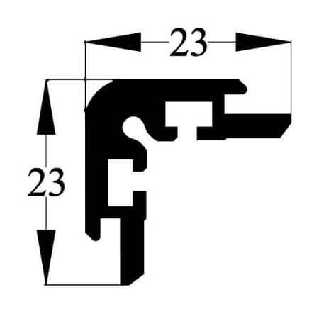 214AS750 AL.SOĞUTUCU ALÜMİNYUM SOĞUTUCU H=23MM G=23MM L=750MM - 1