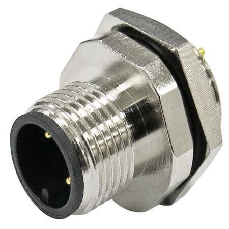 216A-02MAR CONN.MICRO JACK 2PIN M12 MALE SOLDER REAR FASTENED - 1
