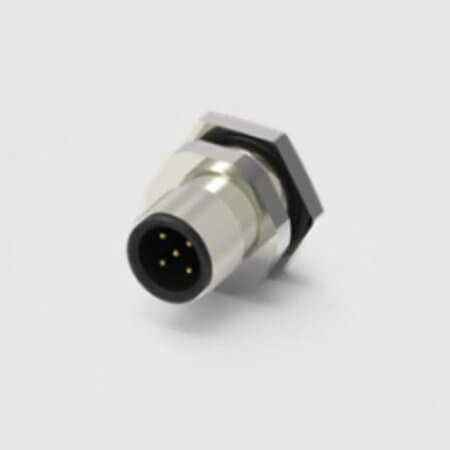 216A-04MAR CONN.MICRO JACK 4PIN M12 MALE SOLDER REAR FASTENED - 1