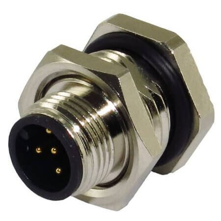 216A-05MAF CONN.MICRO JACK 5PIN M12 MALE SOLDER FRONT FASTENE - 1