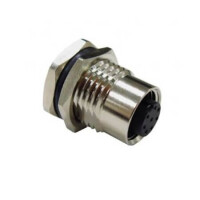 216A-12FAF CONN.MICRO JACK 12PIN M12 FEMALE SOLDER F.FASTENED - 1