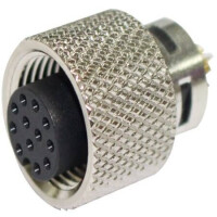 216A-12FO0 CONN.MICRO PLUG 12PIN M12 FEMALE OVERMOLD W/GROUND - 1