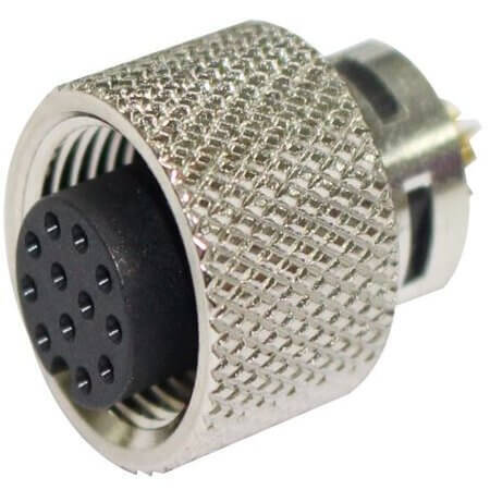 216A-12FO0 CONN.MICRO PLUG 12PIN M12 FEMALE OVERMOLD W/GROUND - 1